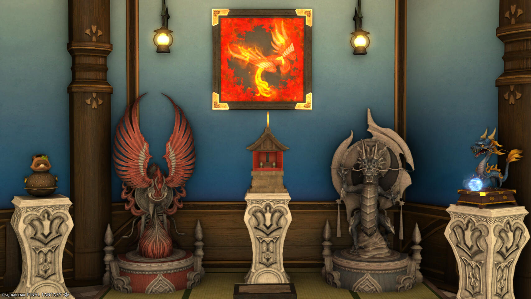Blue Cat Treasures interior showing various trophies.